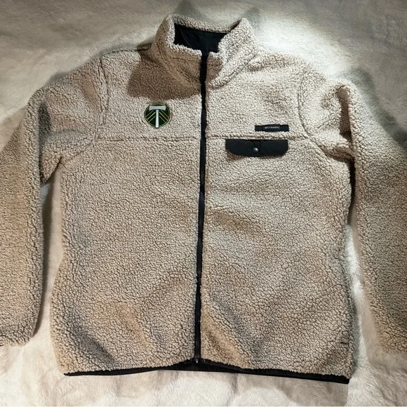 Portland Timbers Cream Sherpa Fleece Jacket - Picture 3 of 7